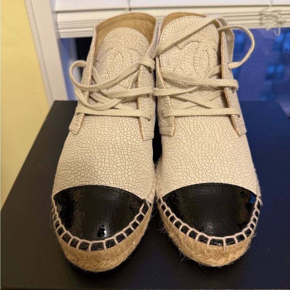 Chanel Women’s Shoes Boots Espadrilles– Size 7   New!